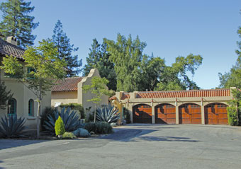 Exterior view of a Atherton residence project by KG Bell