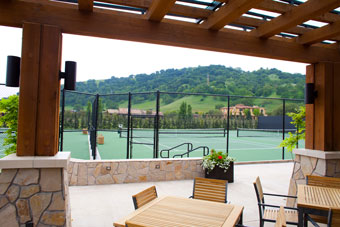 Patio  view of the Cordevalle project by KG Bell